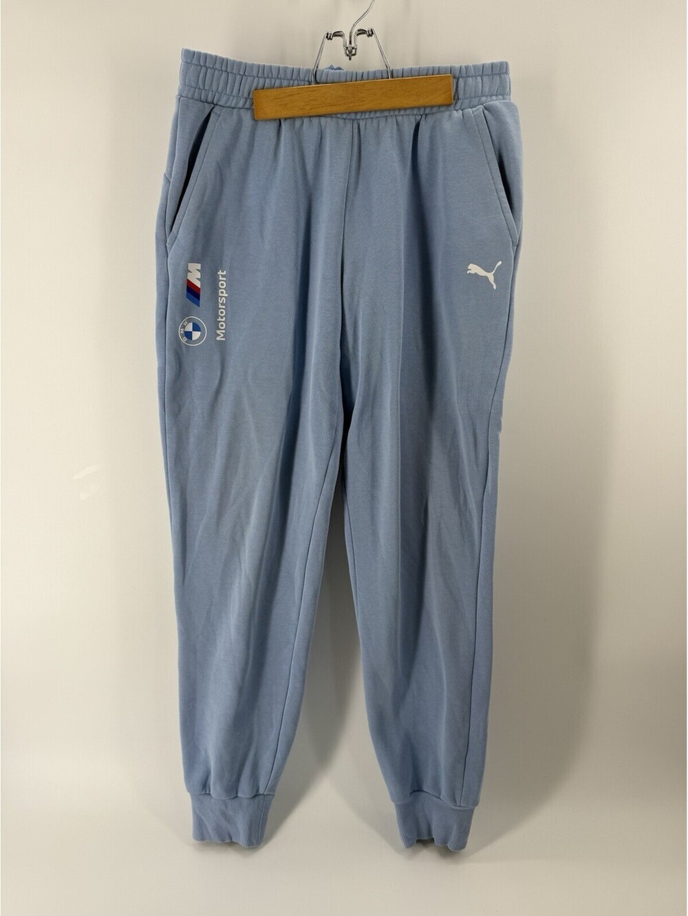 Authentic PUMA Men's BMW MMS ESS Fleece Pants ~ Day Dream Blue Medium